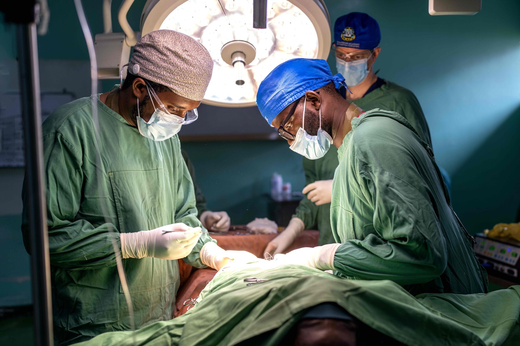 Surgical team providing care in a Malamulo operating theatre